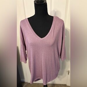 Express V-Neck Lavender Top